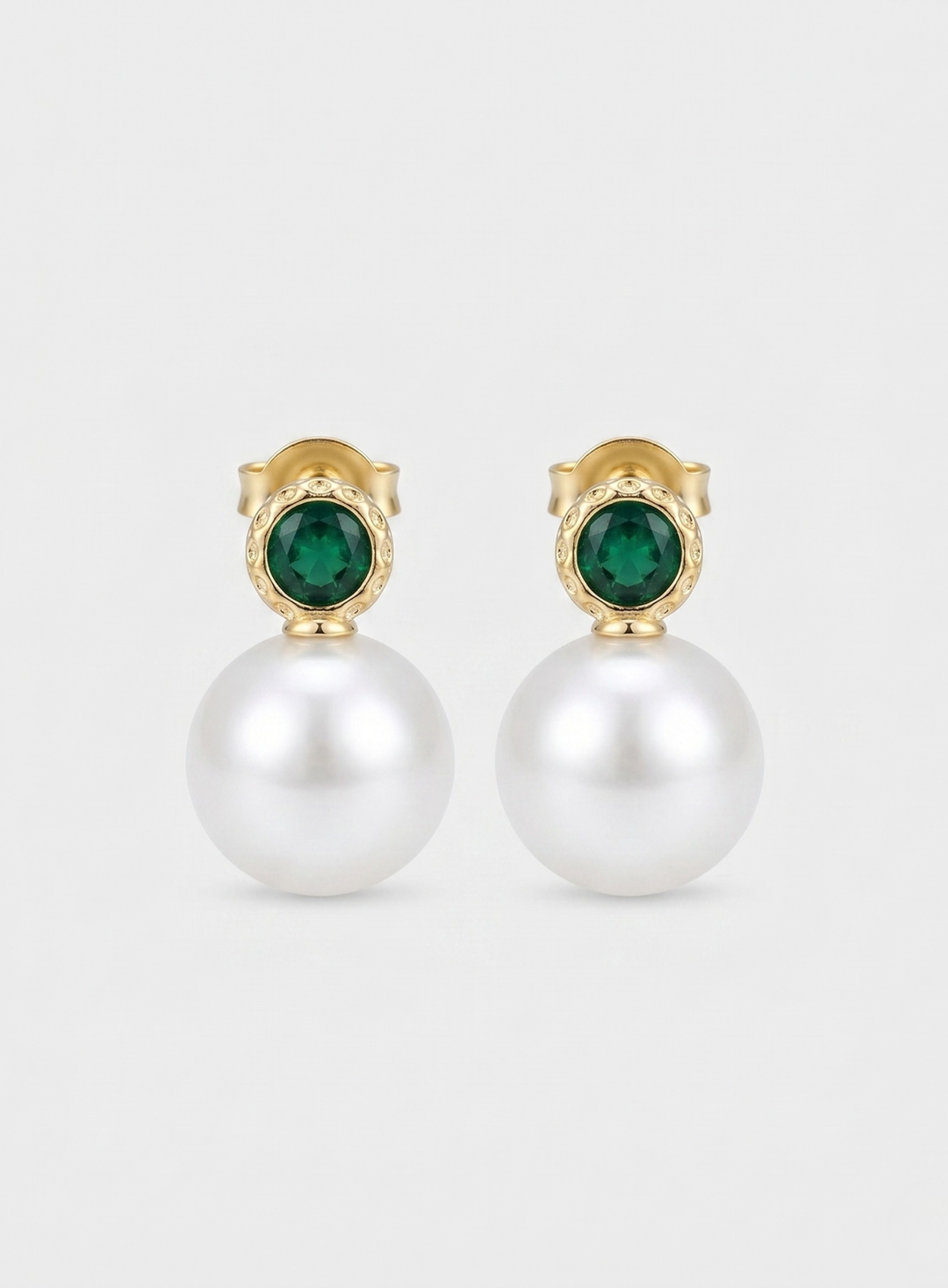 Pearl and Emerald Earrings