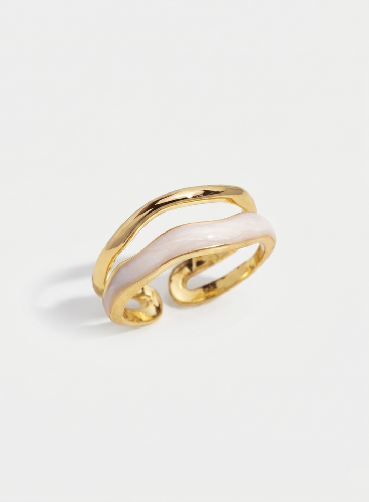 Golden Wave Ring