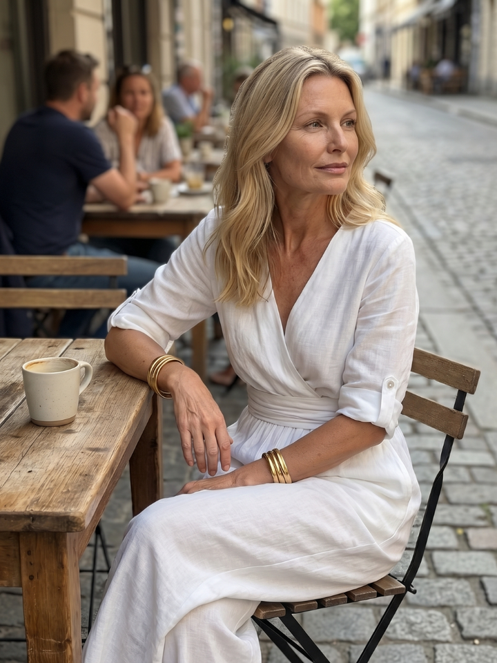 Vanda | Cross Front Wide Leg Jumpsuit