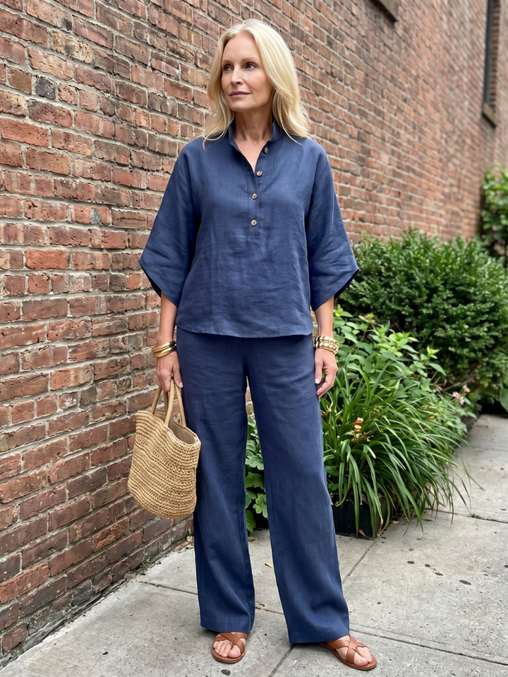 Ality | Button Front Relaxed Tunic Trouser Set