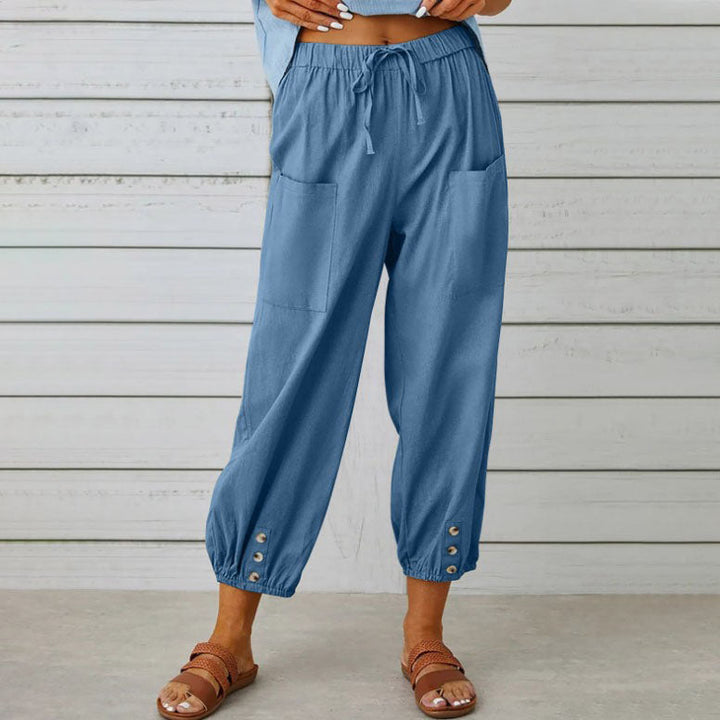 Somerset | Wide-Leg Cotton Trousers