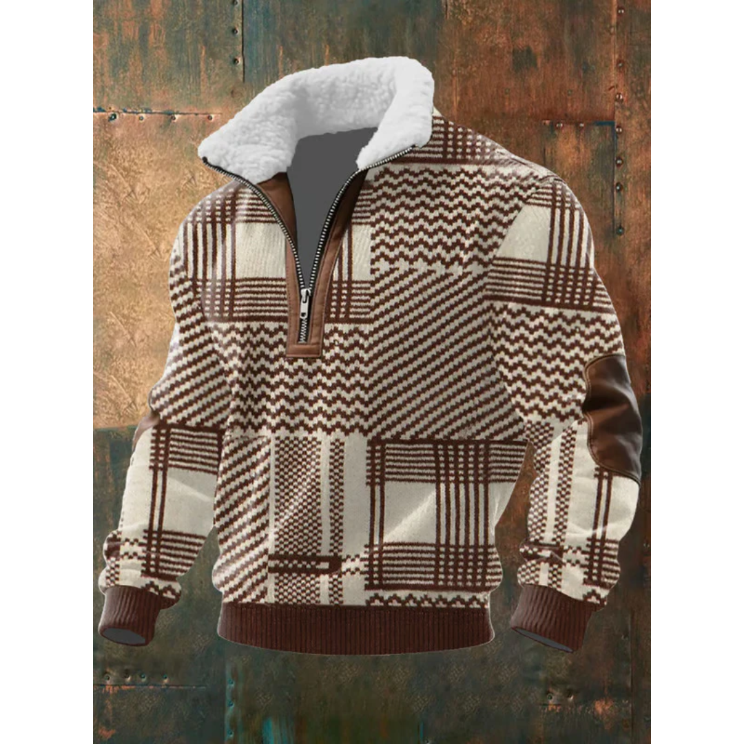 The Ibrahima Heritage | Men’s Fleece-Lined Quarter-Zip Sweater