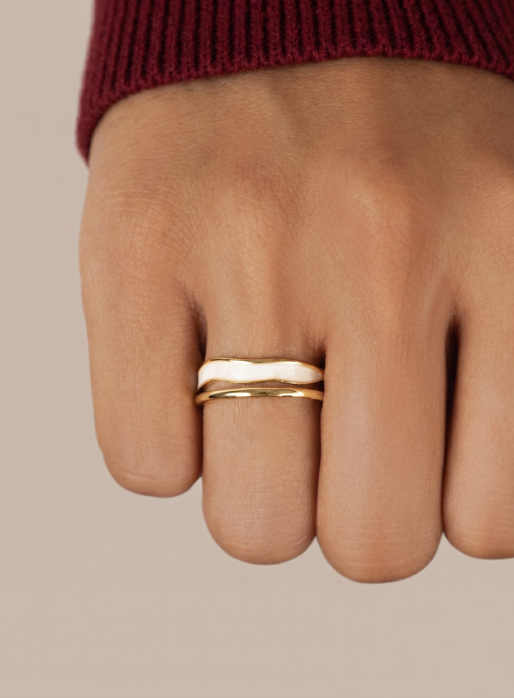 Golden Wave Ring