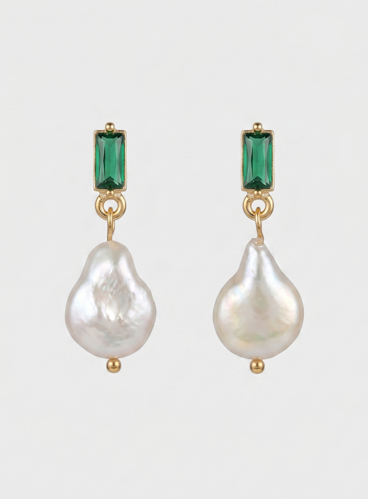 Noble Green Earrings