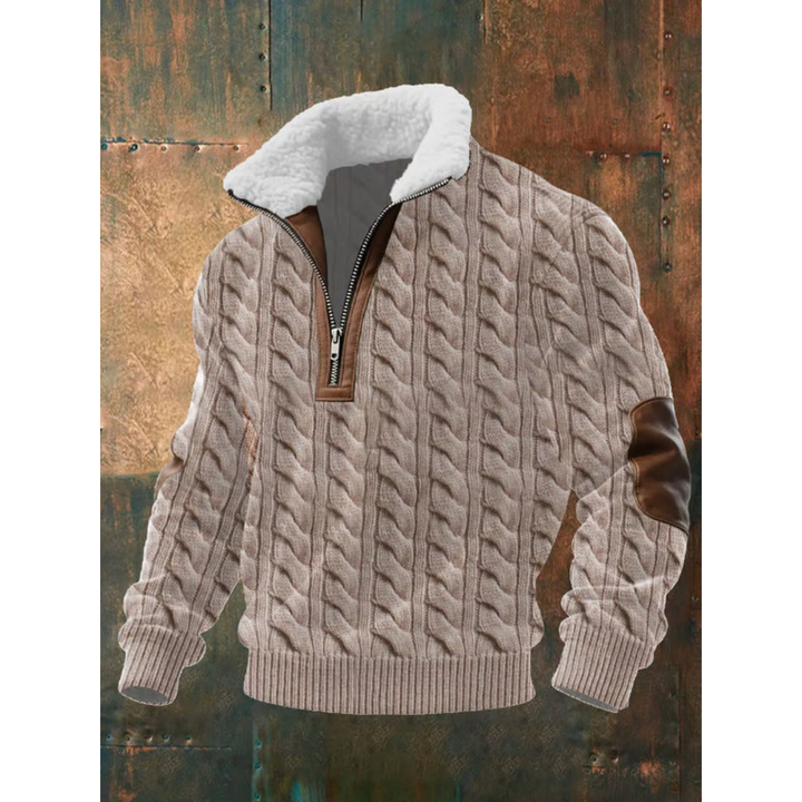 The Ibrahima Heritage | Men’s Fleece-Lined Quarter-Zip Sweater