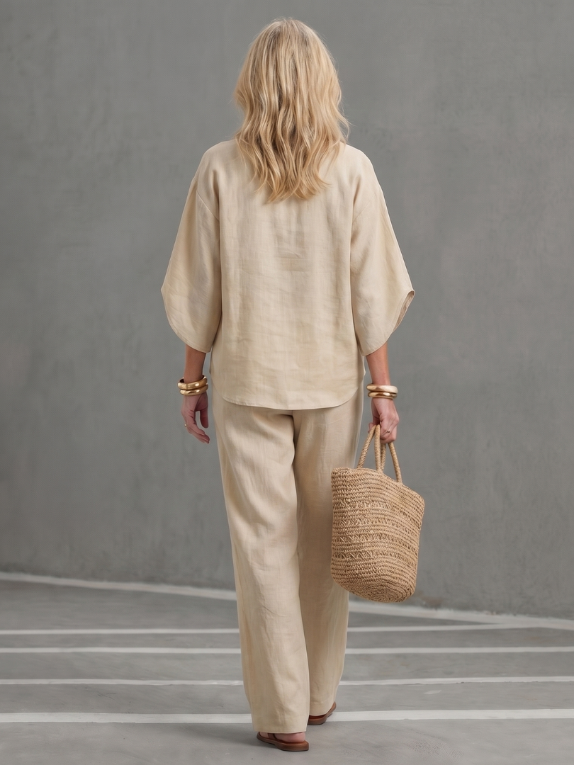 Ality | Button Front Relaxed Tunic Trouser Set