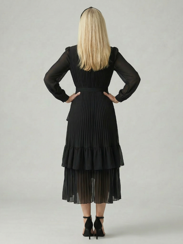 Azis | Fluid Drape Midi Dress