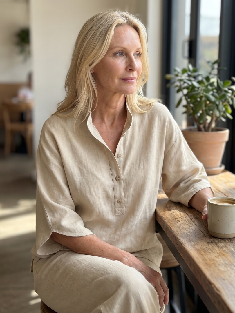 Ality | Button Front Relaxed Tunic Trouser Set