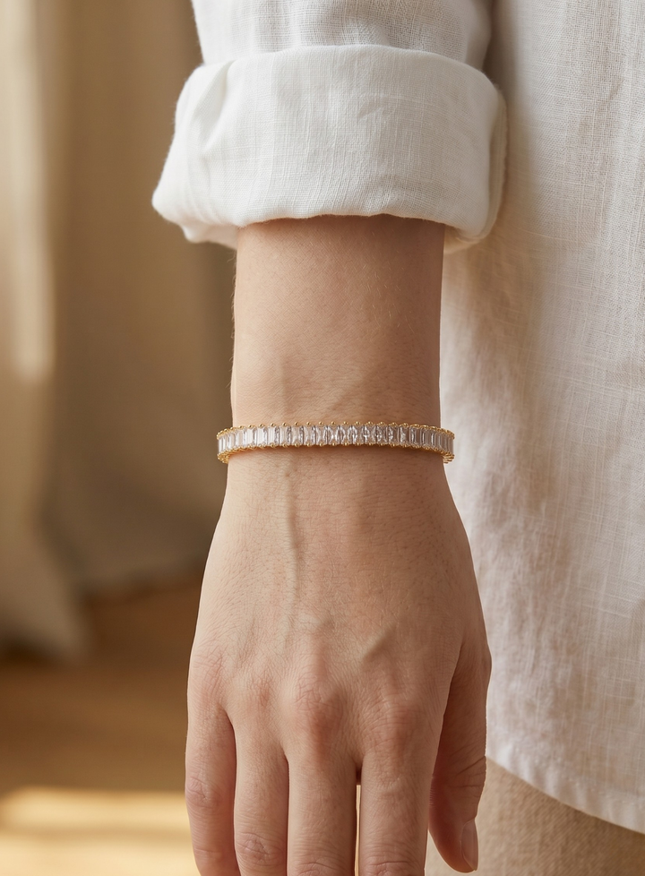 Golden Radiance Crystal Bracelet
