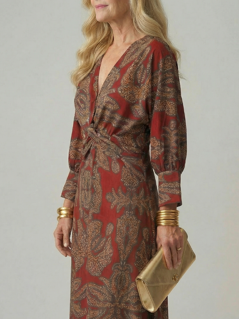 Rune | Natural Wrap Midi Dress