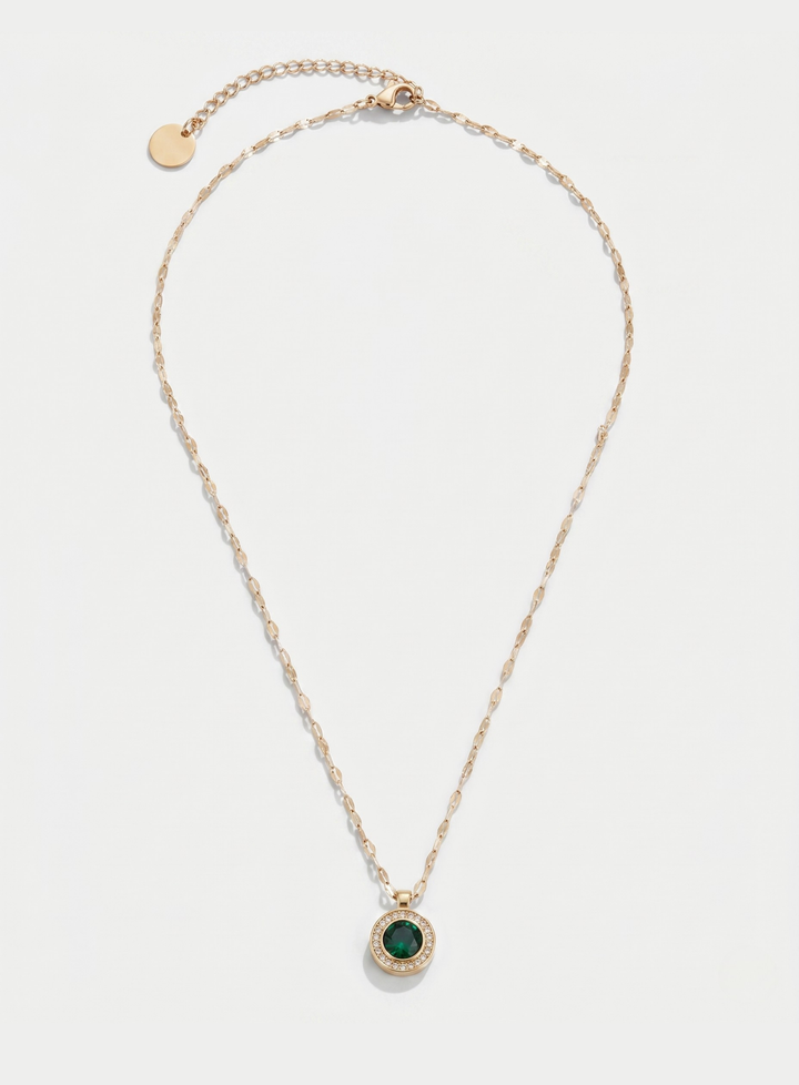 Green Halo Necklace