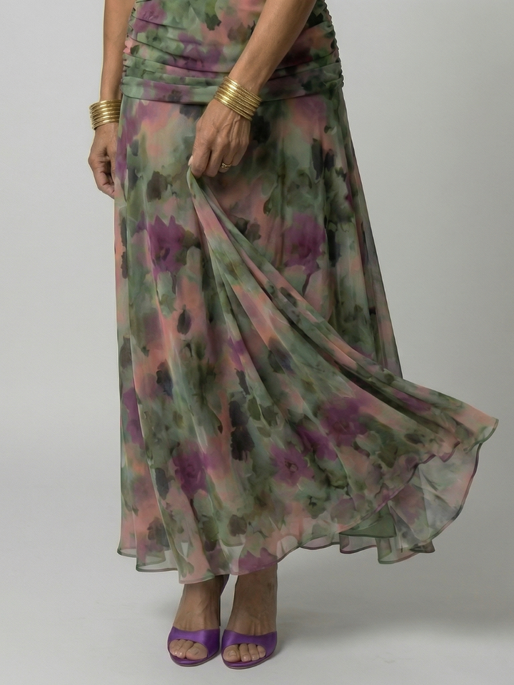 Vivienne | Off Shoulder Flow Midi Dress
