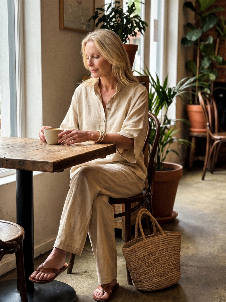 Ality | Button Front Relaxed Tunic Trouser Set