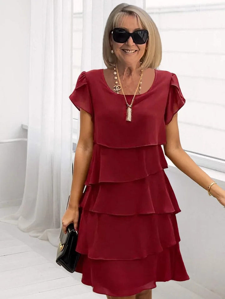 The Ashfi Gala | Tiered Chiffon Layered Dress
