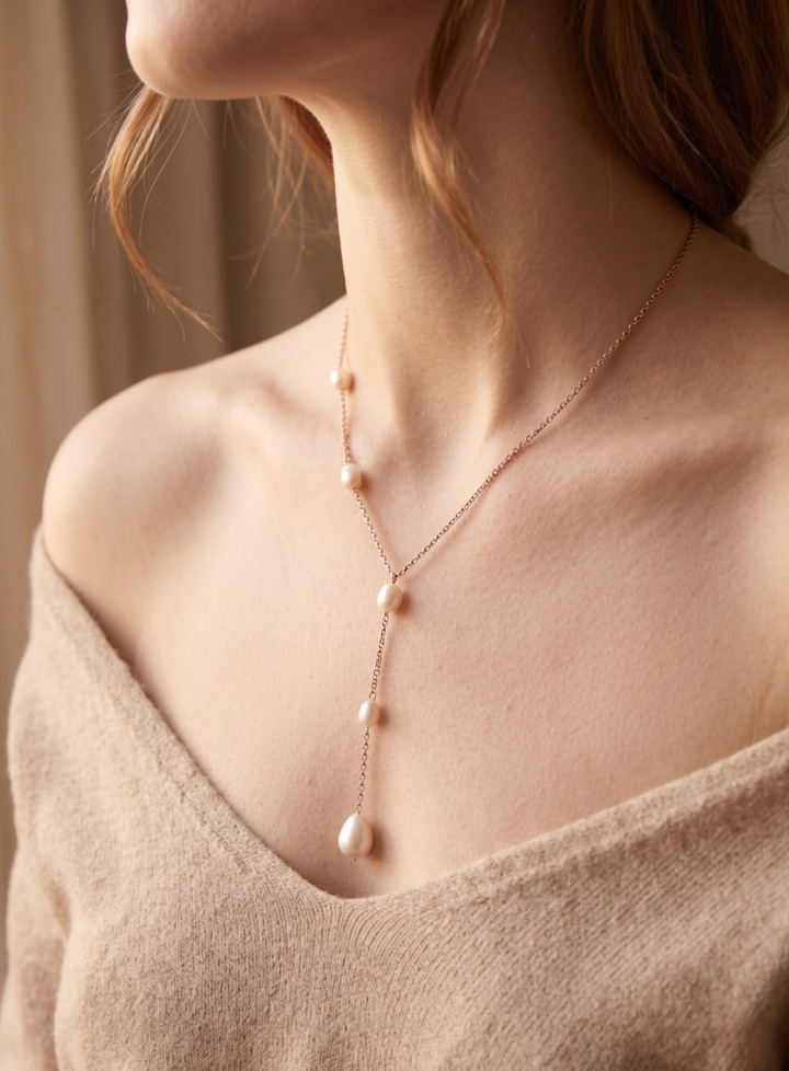 Falling Pearl Necklace