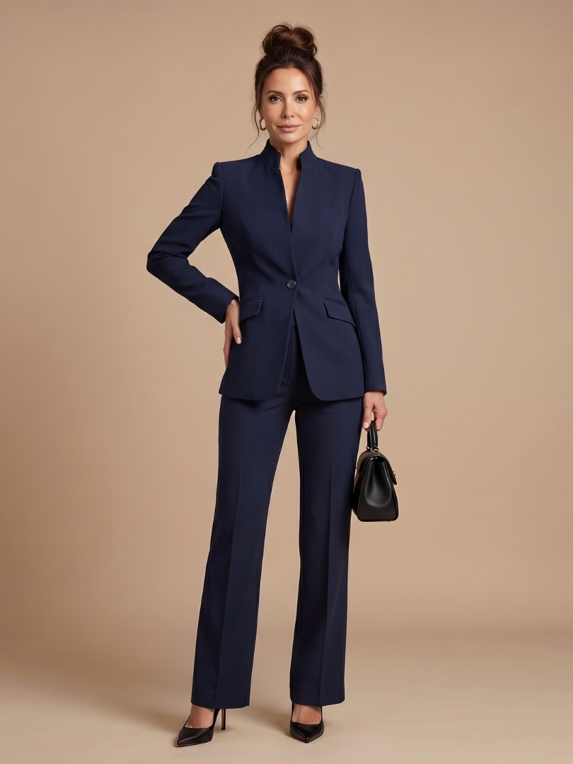 Alta | Structured Stand Collar Tailored Suit