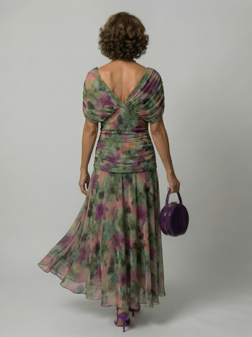 Vivienne | Off Shoulder Flow Midi Dress