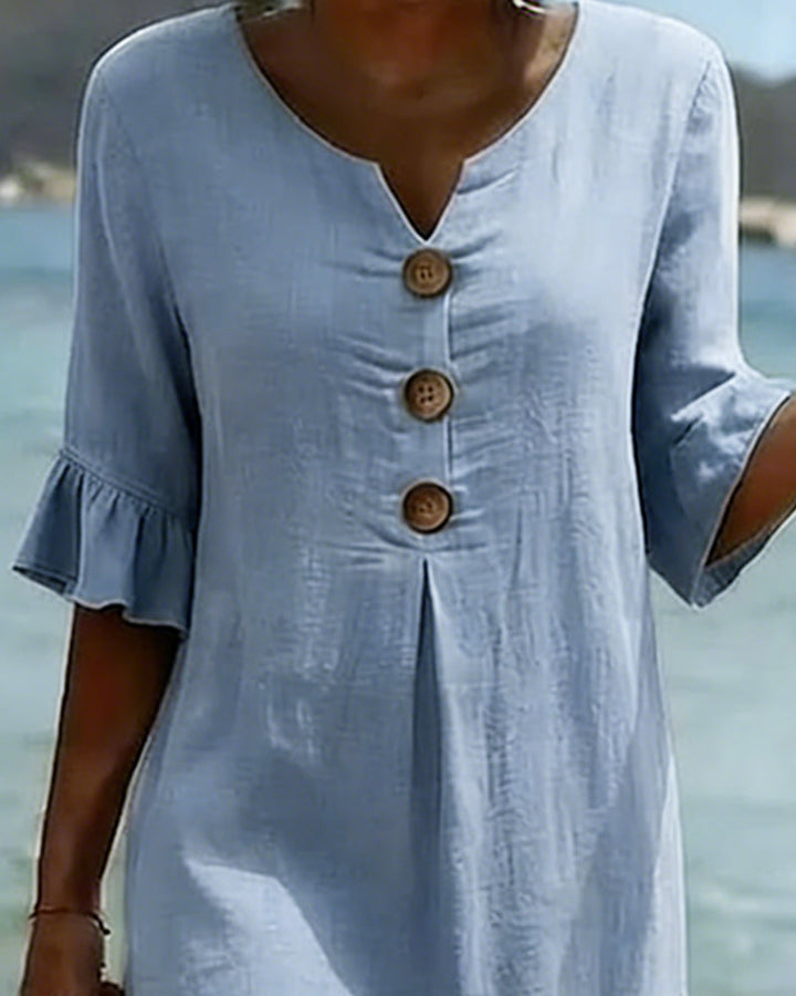 Cleo | Button-Down Cotton Dress