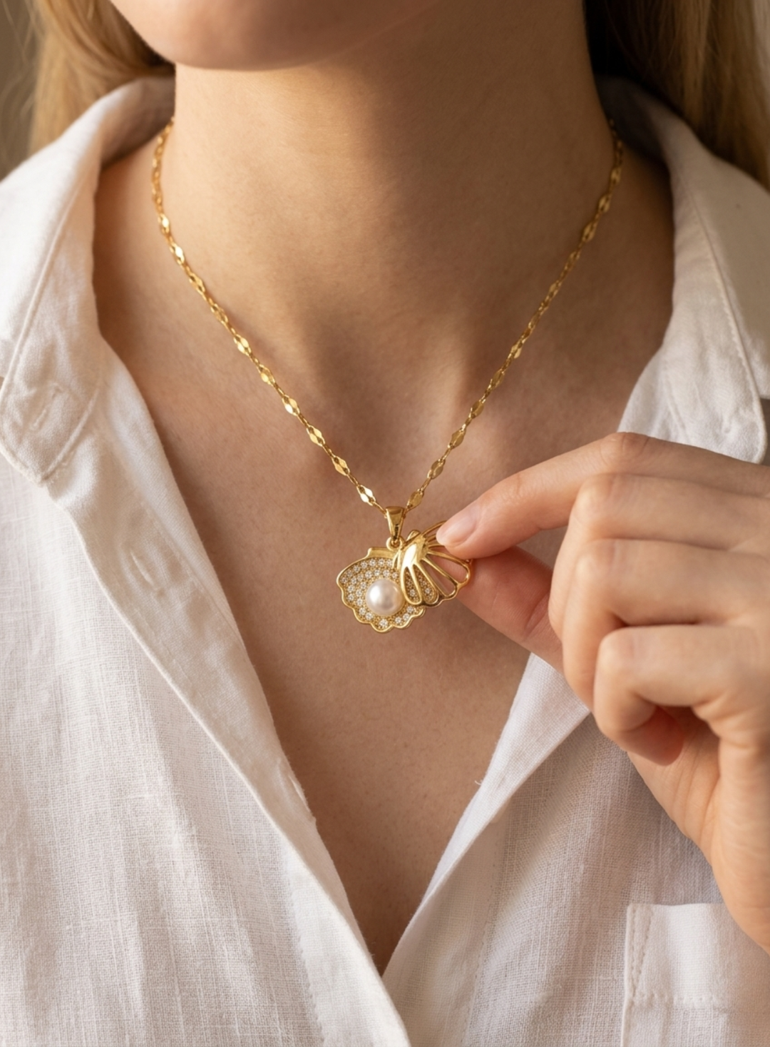 Hidden Pearl Necklace