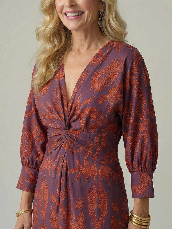 Rune | Natural Wrap Midi Dress