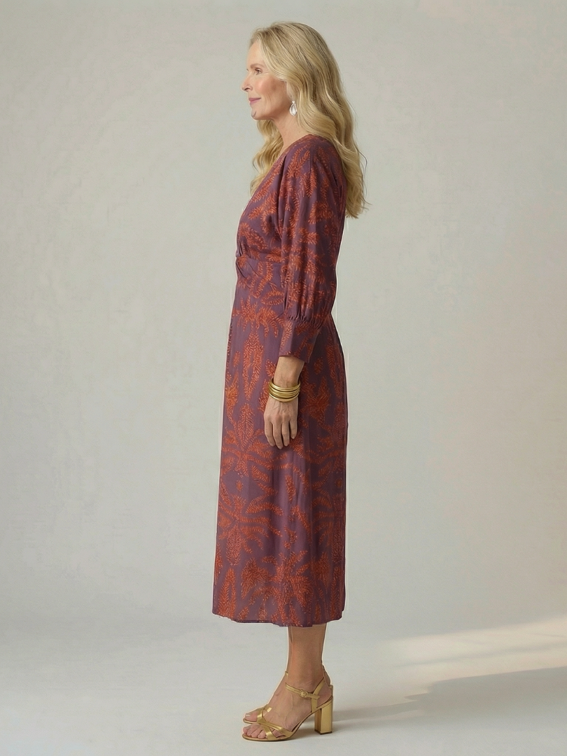 Rune | Natural Wrap Midi Dress