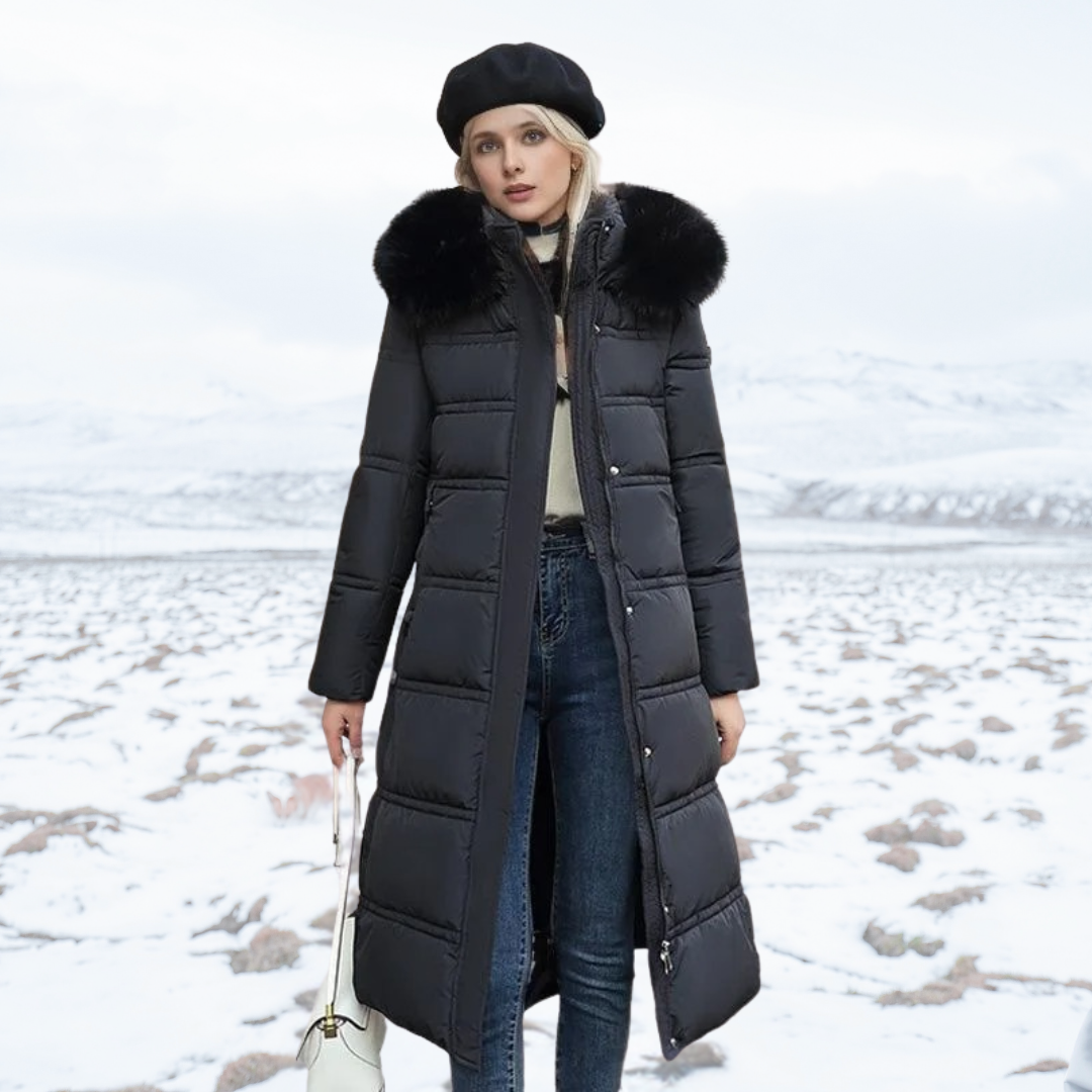 The Florence Majestic | High-Collar Faux-Fur Puffer Coat