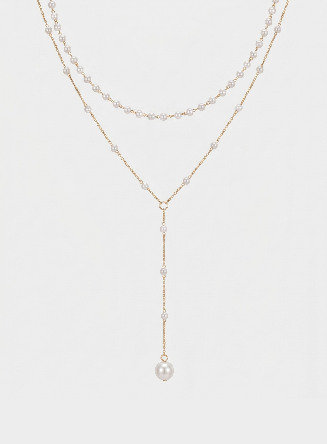 Double Pearl Necklace
