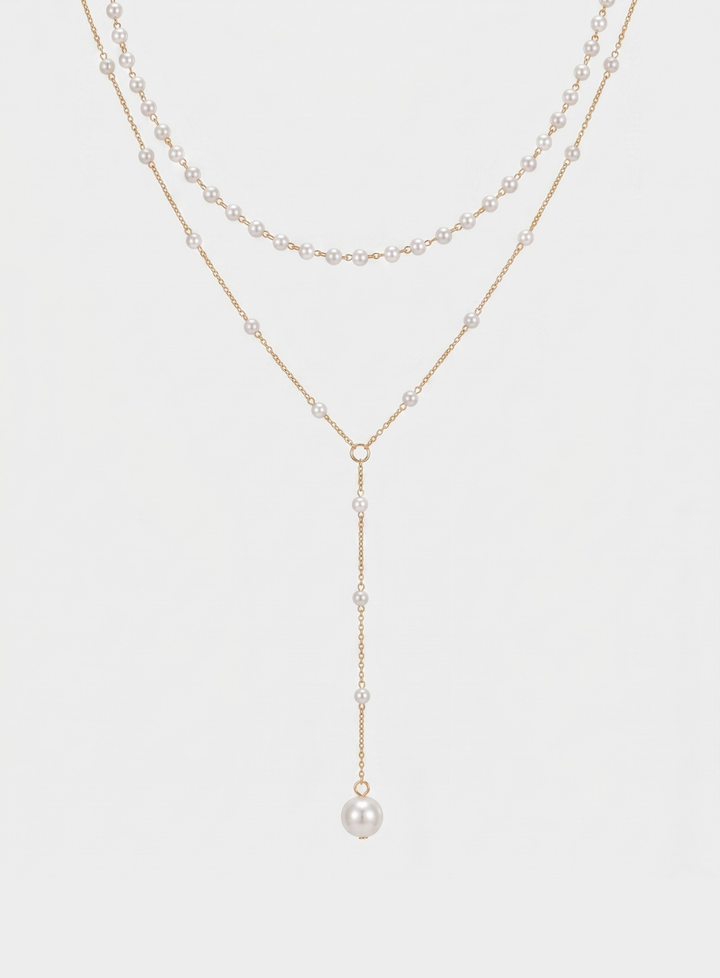 Double Pearl Necklace