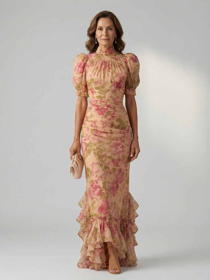 Vienne | Gentle High Neck Maxi Dress