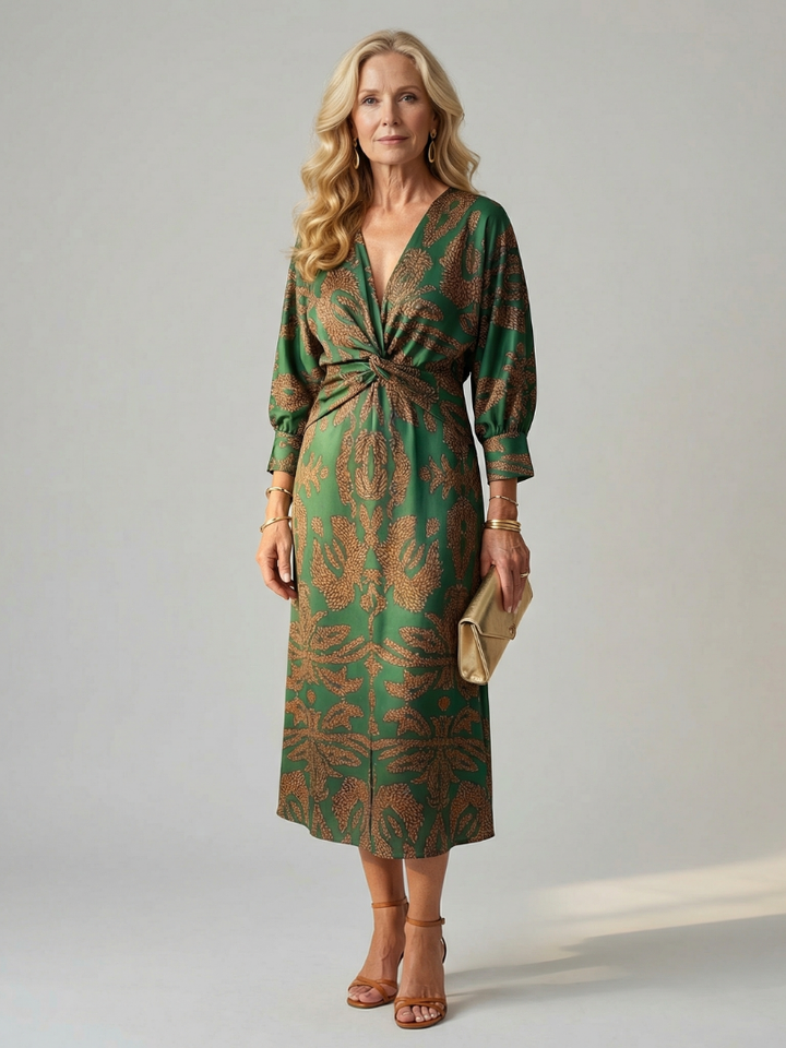 Rune | Natural Wrap Midi Dress