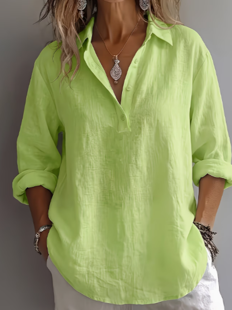 Tamsin | Relaxed Linen Button-Down Blouse
