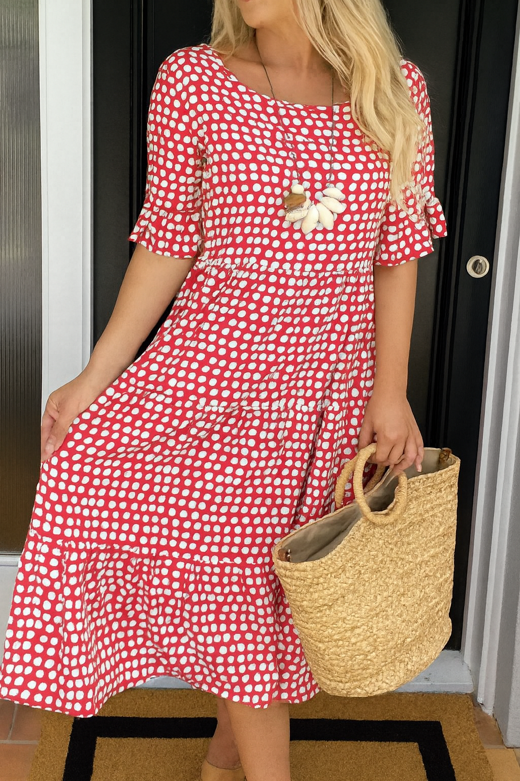 Margot | Sable Short-Sleeve Midi Dress