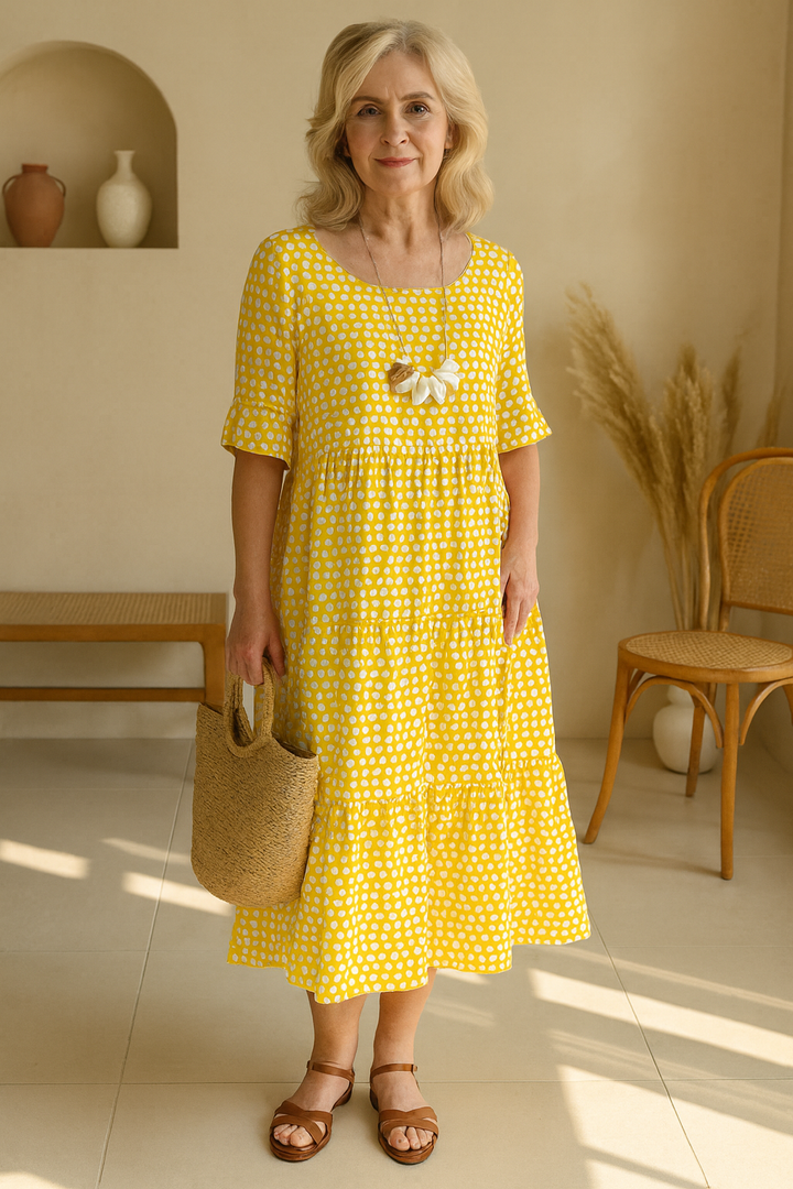 Margot | Sable Short-Sleeve Midi Dress