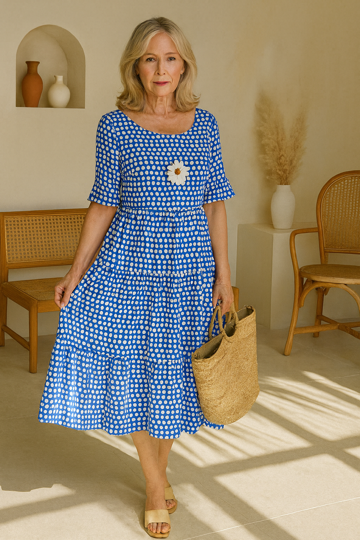 Margot | Sable Short-Sleeve Midi Dress