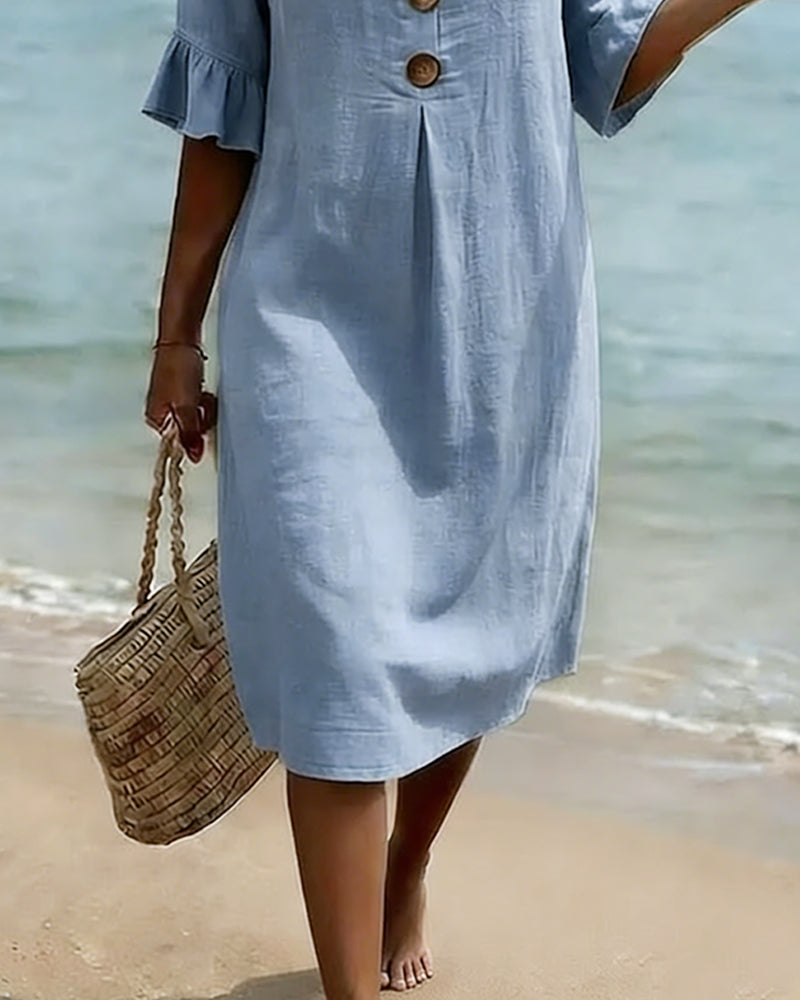 Cleo | Button-Down Cotton Dress