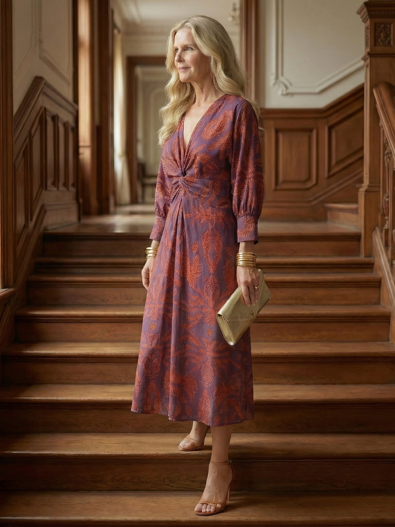 Rune | Natural Wrap Midi Dress