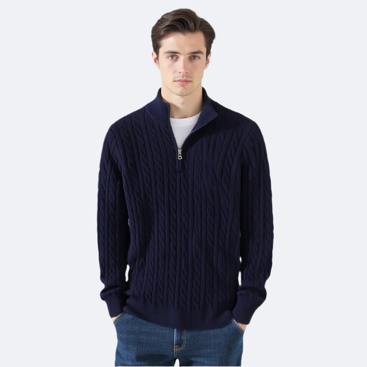 The Taebaek Heritage | Zipped Cable Sweater