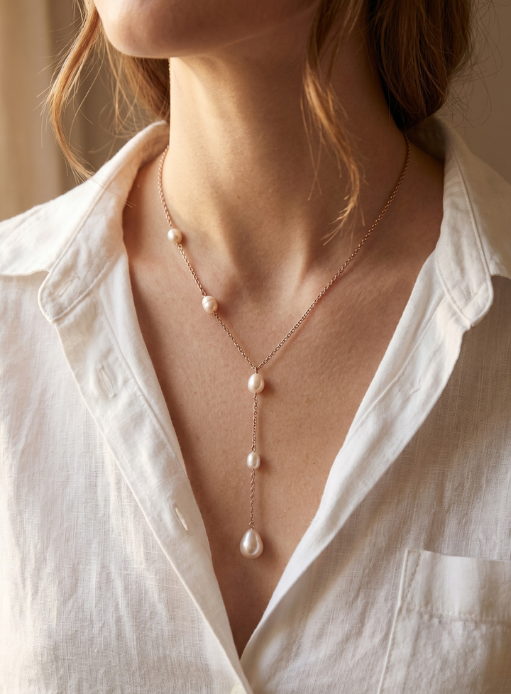 Falling Pearl Necklace
