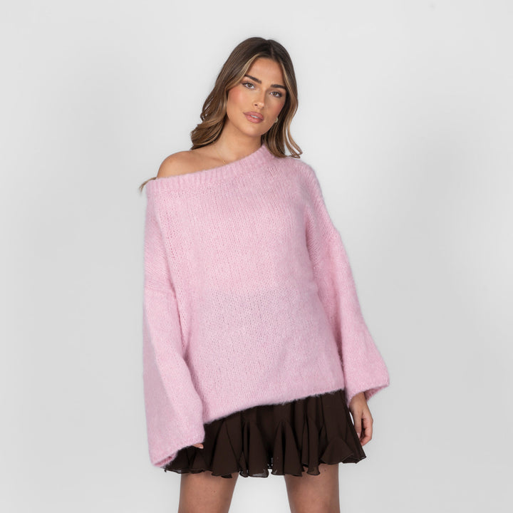 Isla | Slouchy Off-Shoulder Luxe Knit