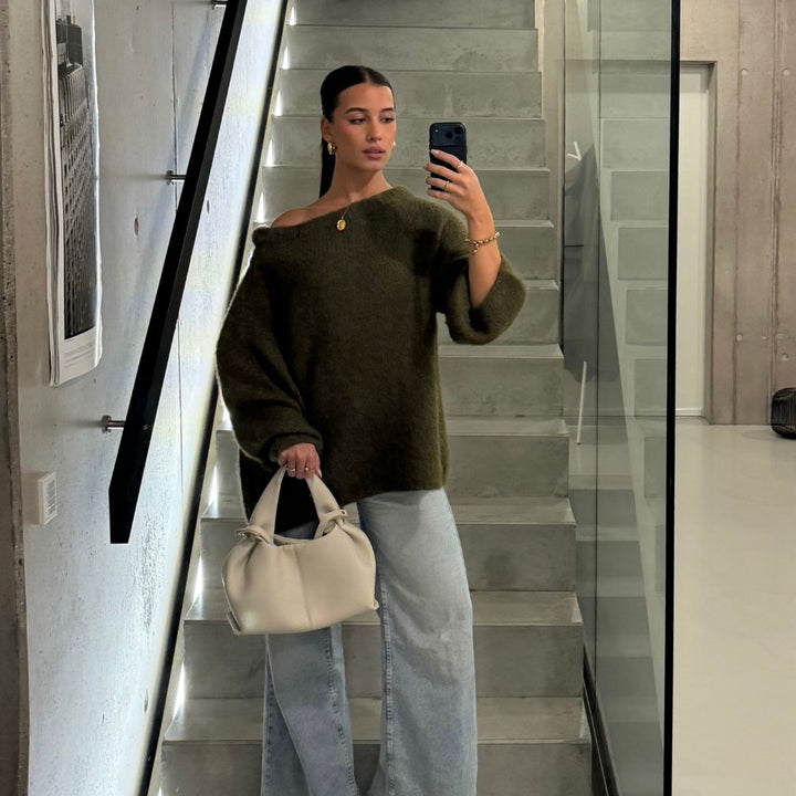 Isla | Slouchy Off-Shoulder Luxe Knit