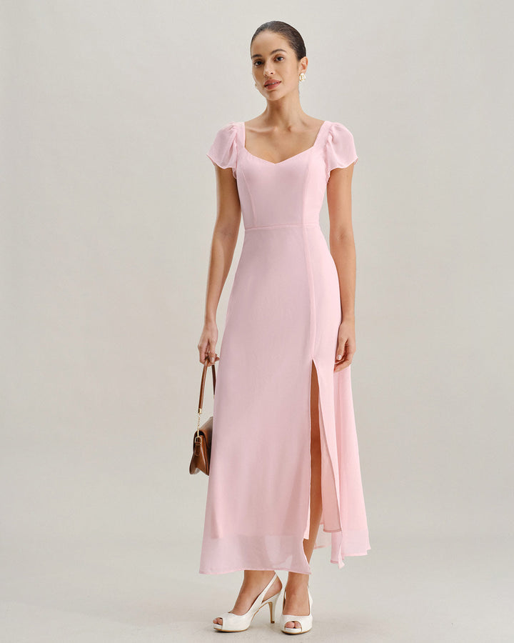 Genevieve | Textured Jacquard Sweetheart Maxi