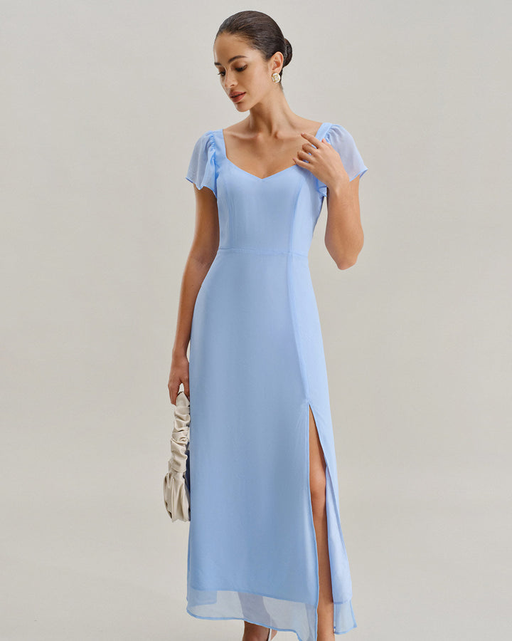 Genevieve | Textured Jacquard Sweetheart Maxi