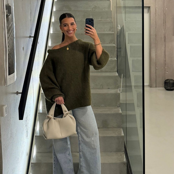 Isla | Slouchy Off-Shoulder Luxe Knit