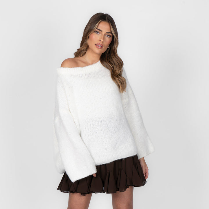 Isla | Slouchy Off-Shoulder Luxe Knit