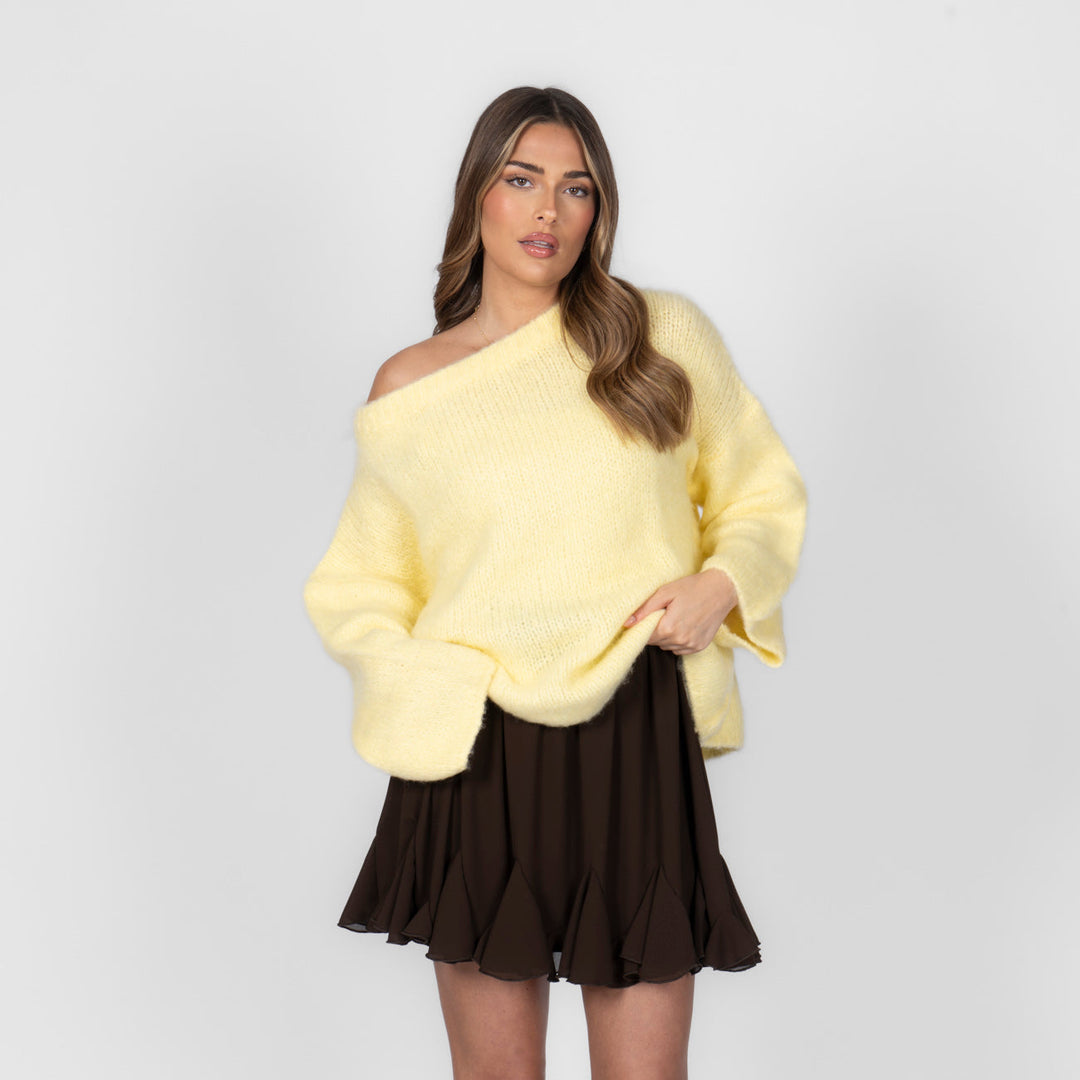 Isla | Slouchy Off-Shoulder Luxe Knit