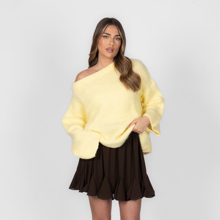 Isla | Slouchy Off-Shoulder Luxe Knit