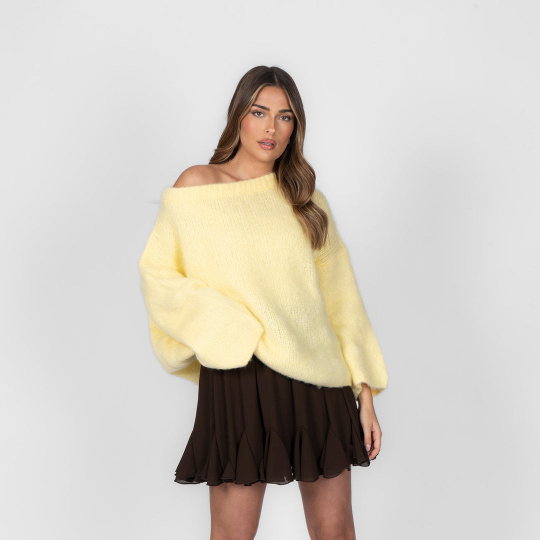 Isla | Slouchy Off-Shoulder Luxe Knit