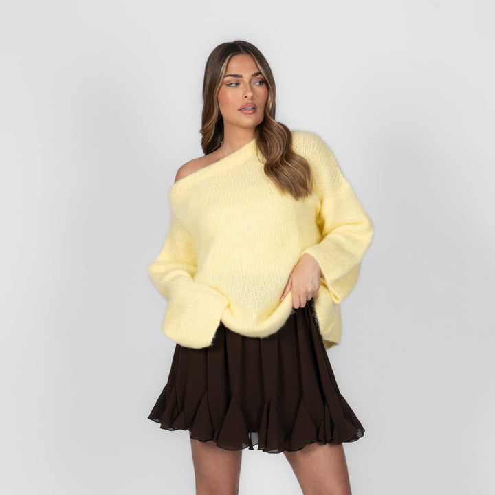 Isla | Slouchy Off-Shoulder Luxe Knit