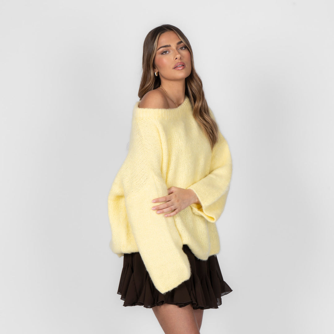 Isla | Slouchy Off-Shoulder Luxe Knit
