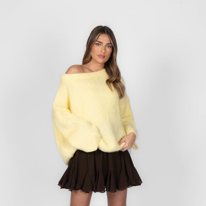 Isla | Slouchy Off-Shoulder Luxe Knit